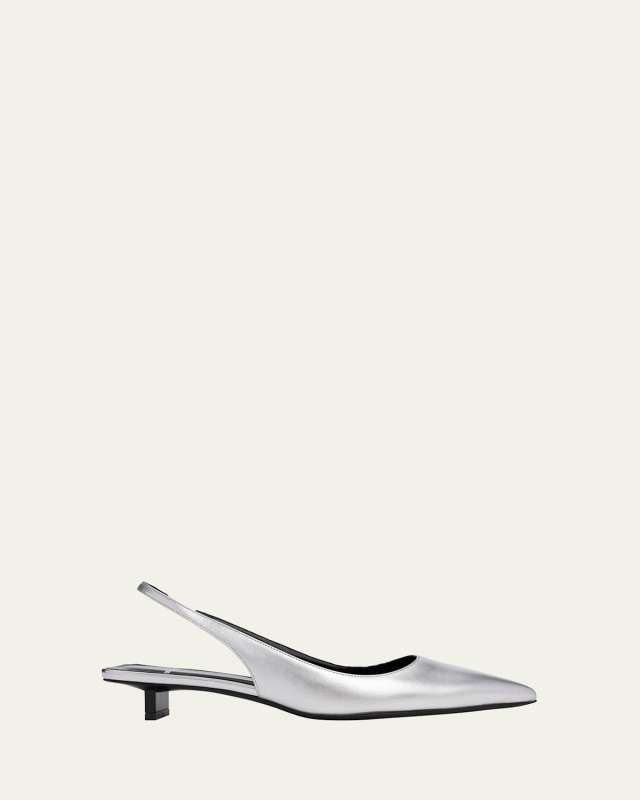 Stella Metallic Leather Slingback Pumps